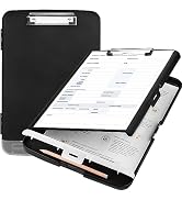 Meiikun Clipboard with Storage, Plastic Clipboards 8.5x11 with Pen Holder, High Capacity Nursing ...