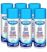 Sprayway Glass Cleaner Foaming Aerosol Spray, 15oz, Pack of 6 | Ammonia-Free, Streakless, Fast-Ac...