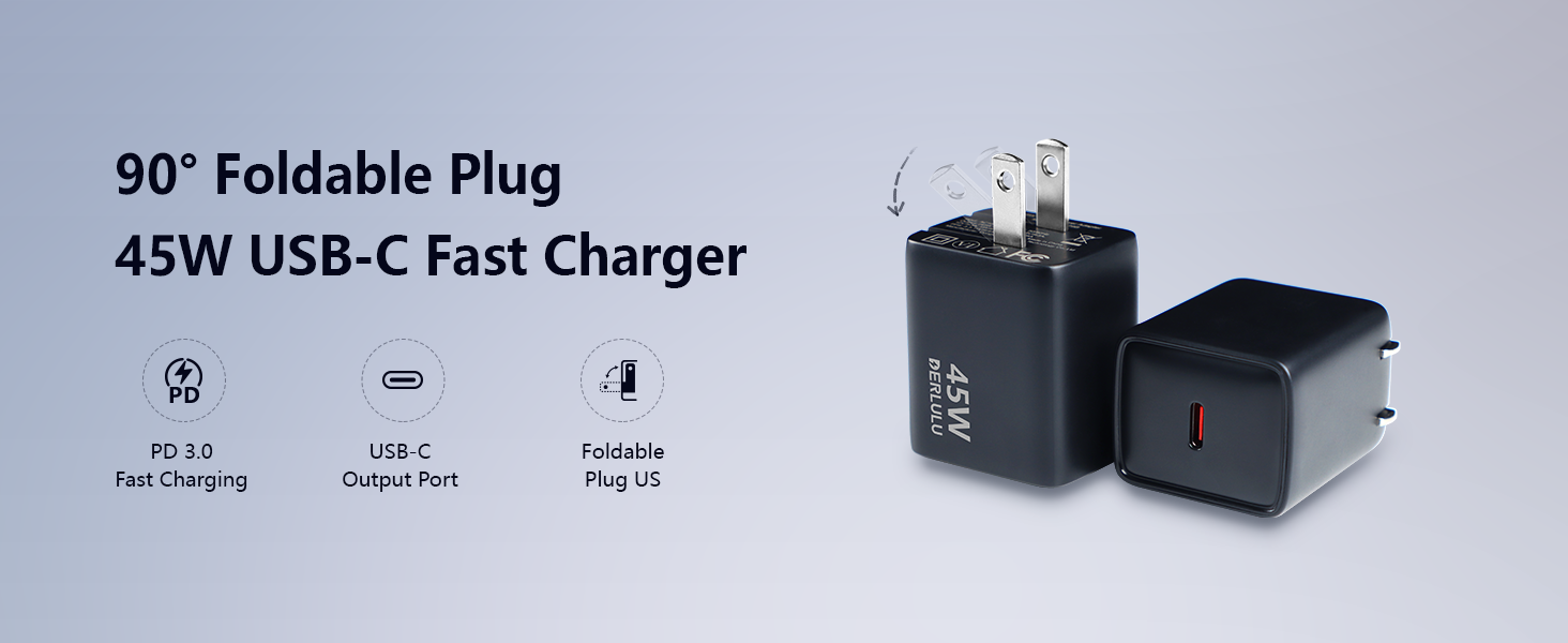 45W Foldable USB-C Fast Charger