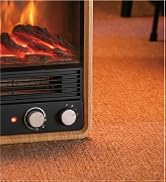 Shinic Portable Electric Fireplace Heaters with Crackling Sound & Realistic Flame,1500W/750W Spac...