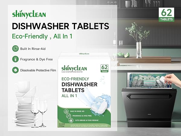 dishwasher tablets 62 count