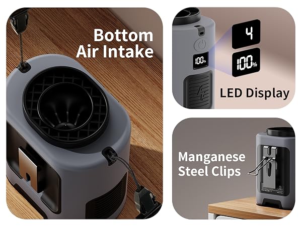 portable waist fan for outdoor camping