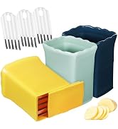 Luxshiny 3Pcs Cup Slicer with 3Pcs Gap Cleaning Brushes, Stainless Steel Egg Slicer Fruit Slicer ...