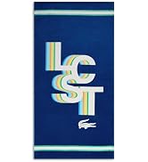 Lacoste 100% Cotton Large Beach Towel, Ultra-Absorbent & Fast-Drying, Machine Washable, LCST Play...