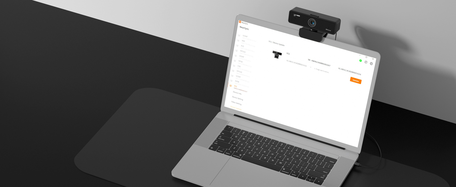 V11 2k webcam with microphone and speaker for pc