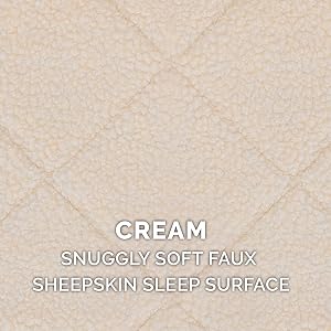 crate bolster bed cream color