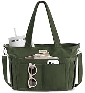 Bagstellar Corduroy Tote Bag for Women, 17 Pockets Laptop Work Tote Bag Lightweight Teacher Nurse...