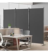 Helios&Hestia 3-Panel 6 ft Tall Indoor Folding Room Divider, Portable Privacy Screen, Freestandin...