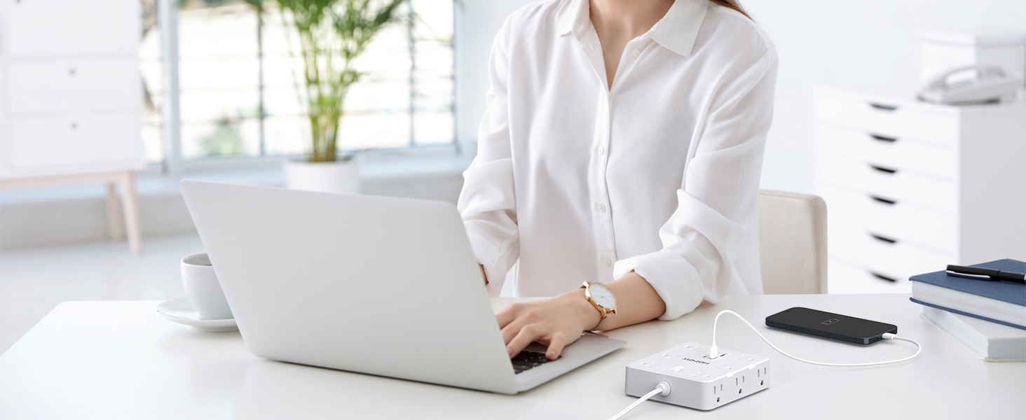 two prong power strip with usb ports
