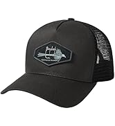 BASSDASH Trucker Hat Embroidered Patch Adjustable Baseball Cap Mesh Back Fishing Hat