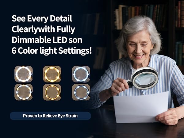 Rechargeable Magnifier with Light