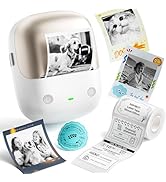 NIIMBOT B2 Pro Label Maker Machine with Tape, 300DPI Sticker Printer Portable Bluetooth Label Pri...
