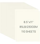 JOYIT 110 Sheets Cream Cardstock 8.5 x 11 Inch - Thick Heavy Card Stock 85LB/230GSM Cardstock Pri...