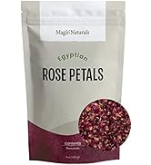 MagJo Naturals Red Rose Petals, Dried, Culinary Grade A, Harvested from Faiyum Oasis in Egypt (8 oz)