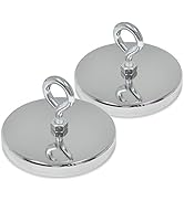 Master Magnetics Ceramic Round Base Magnet with Eyebolt Pack - Heavy-Duty Strong Magnets - 95 lb ...