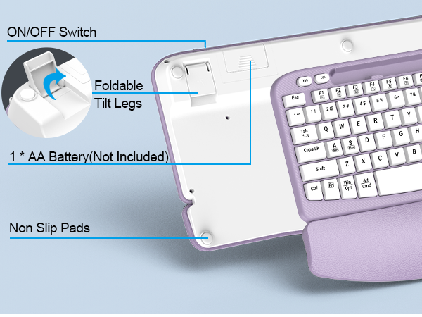 keyboard with wrist rest