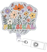 Physical Therapy Badge Reels Retractable - Cosmisun PT Badge Holder with Alligator Clip ID Name C...