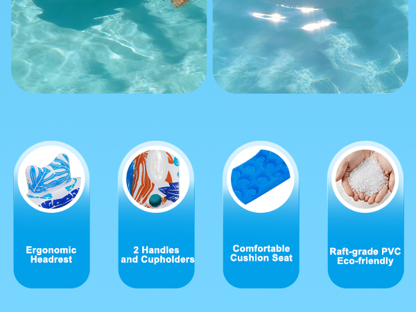 More features: Comfortable Cushion Seat and raft-grade PVC and material