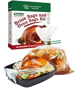 UTILIMATES Turkey Brine Bag Oven Bags for 15 20 25 lbs Up To 30 lbs, 2 24"x24" brining bags for t...