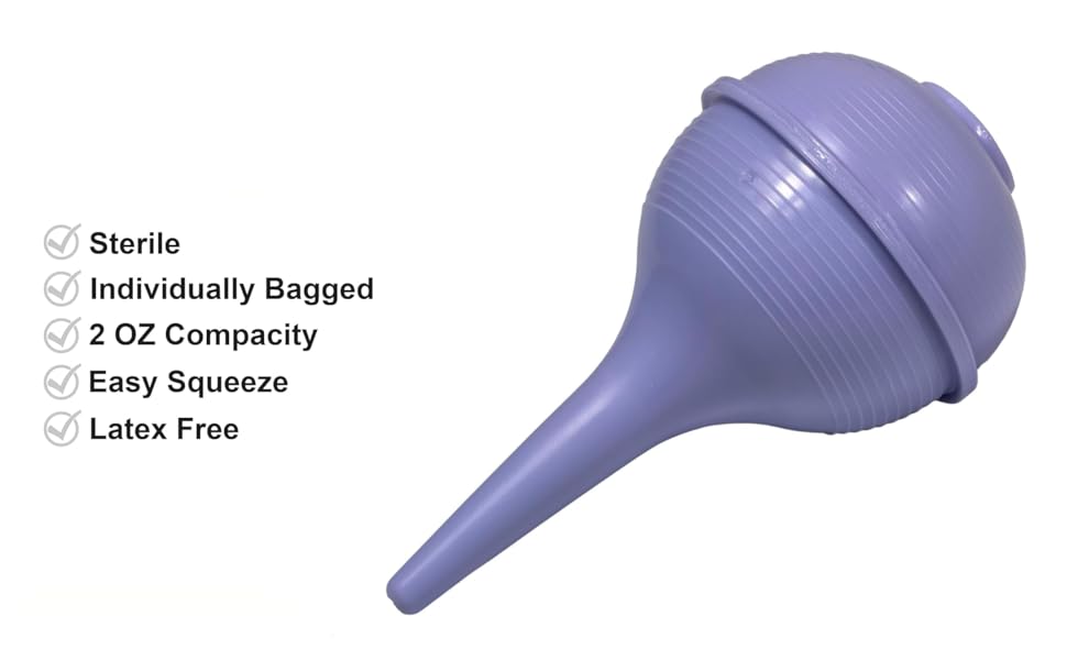 Ulcer irrigation bulb Syringe Aspirator compressible Suction bulbs handheld individually sucker