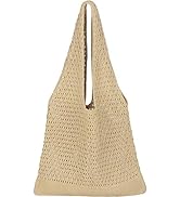 WantGor Crochet Bags, Beach Mesh Tote Bag Womens Shoulder Shopping Handbag Casual Travel Totes Ba...