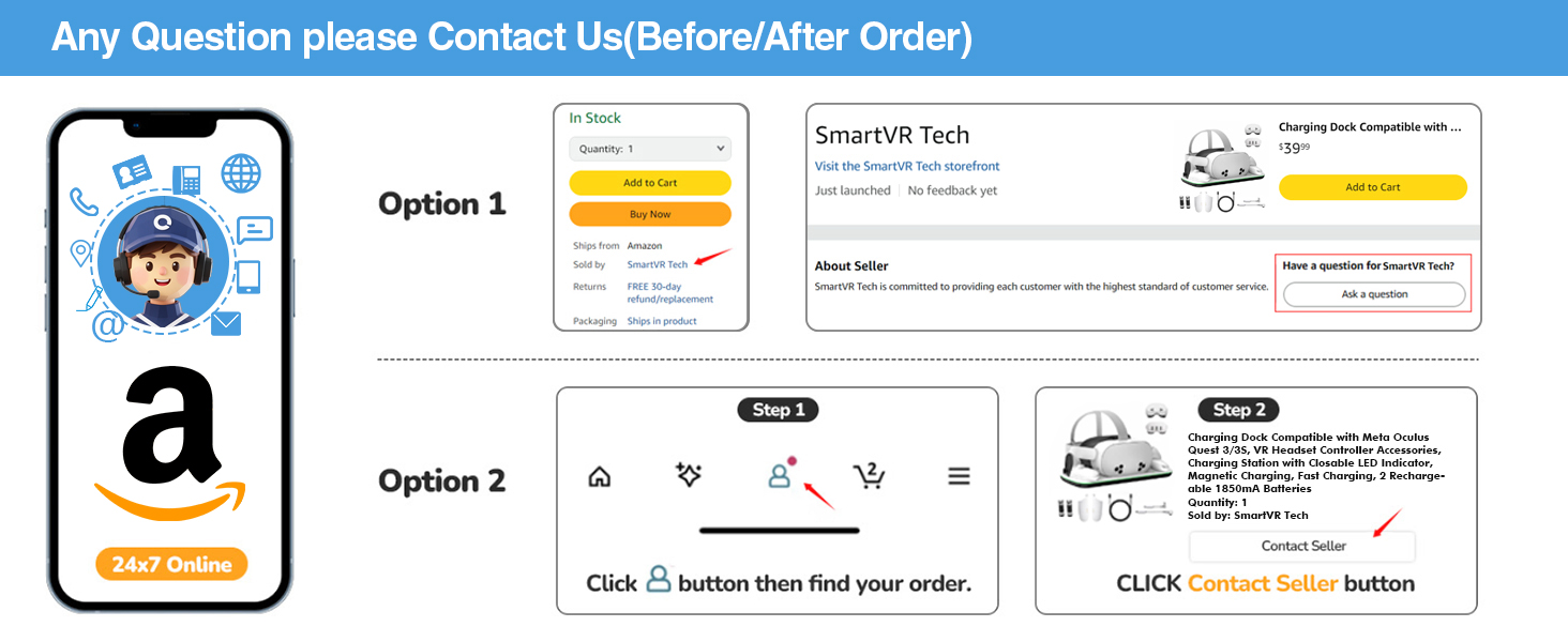 RGB Charging Dock Compatible with Meta Oculus Quest 3/3S