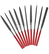 10Pcs 7 inches Needle File Set Hardened Alloy Strength Steel File, 150-Grit, Suitable for Metal, ...