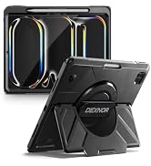Dexnor for iPad Pro 13 inch Case M5 2025/M4 2024, Rugged Protective Case with 360° Rotating Hand ...