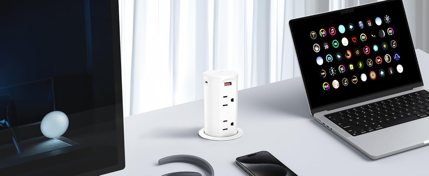 Pop Up Outlet for Countertop