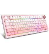 E-YOOSO Wireless Mechanical Keyboard, 96% Custom Gaming Keyboard with Knob, Creamy Sound, Number ...