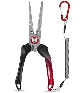 TRUSCEND Fishing Pliers Kit with Fishing Wacky Rig Tool, Saltwater Resistant Teflon Coated Multi-...