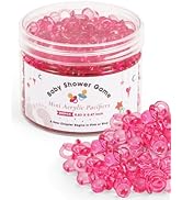 200PCS Mini Acrylic Pacifiers for Baby Shower Games, 0.83 Inch Clear Pink Pacifiers Bulk, Chupone...