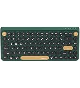 UBOTIE Portable Bluetooth Colorful Computer Keyboards, Wireless Mini Compact Retro Typewriter Fle...