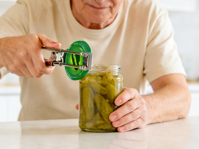 Grip cap by adjusting thread, twist to open. Ideal for elderly or arthritis sufferers.