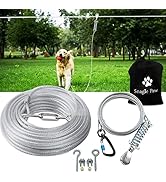 Snagle Paw Dog Tie Out Runner for Yard,Trolley System for Large Dogs, Dog Zipline Aerial Tie Out ...