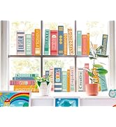 JarThenaAMCS Hippie Boho Book Window Clings Inspirational Book Print Window Stickers Motivational...
