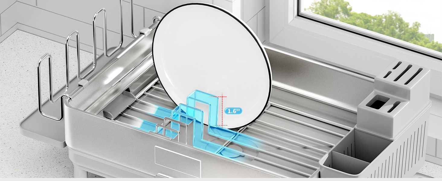 dish drying rack large