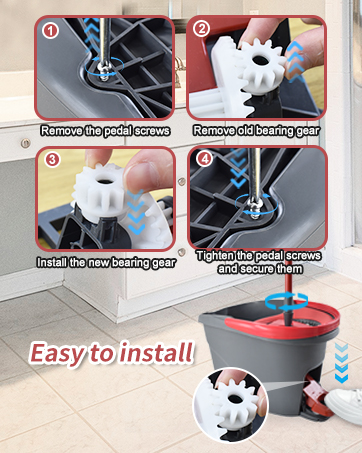 Spin Mop Bucket Gear for Easy Installation Compatible with o-cedar Easywring 1-Tank Spin Mop