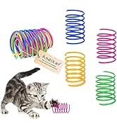 Andiker Cat Spiral Spring, 12 Pc Cat Creative Toy to Kill Time and Keep Fit Interactive cat Toy D...