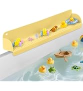 24 Inch Bathtub Splash Guard with 10 Suction Cups, Silicone Tub Water Splash Guard for Bathtub, B...