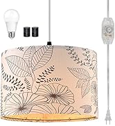 CINSARY Plug in Pendant Light, Hanging Light with Plug in Cord with Dimmable Switch, Hanging Lamp...