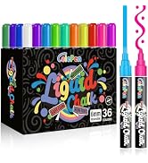 Celepen Liquid Chalk Markers for Chalkboard, 36 Colors Window Liquid Chalk Marker Pens with 6mm F...