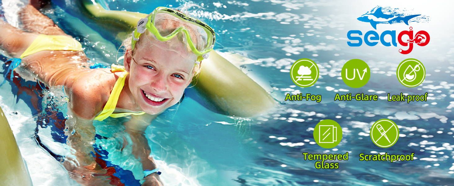 yellow swimming goggles for girls
