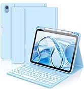 aMZCaSE for iPad A16 11th 10th Generation Case with Keyboard - 7 Colors Backlight Detachable Foli...