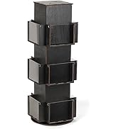 Natheeph Rotating Display Stand Greeting Card Display Wooden Display Rack with Two Card Sticker f...