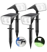 Consciot Solar Spot Lights Outdoor Waterproof, 24 LED Dusk-to-Dawn Solar Outdoor Lights, 2 in 1 A...