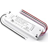 24V 60W Dimmable LED Driver, 5-in-1 Constant Voltage Triac/ELV/MLV/0-10V/1-10V/PWM/V-R Dimming AC...