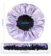 2 PCS Silk Bonnet for Sleeping, Large Satin Bonnet Hair Bonnets for Women Sleep Cap, Double Layer...