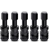 CKAuto VS43/TR43E Metal Clamp-in Tubeless Tire Valve Stems, Black, 5 pcs | Fits 0.453" (11.5 mm) ...