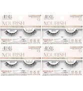 Ardell Nourish Lashes 750 – Subtle Cat Eye False Eyelashes with Peptides & Biotin Infused Band, L...